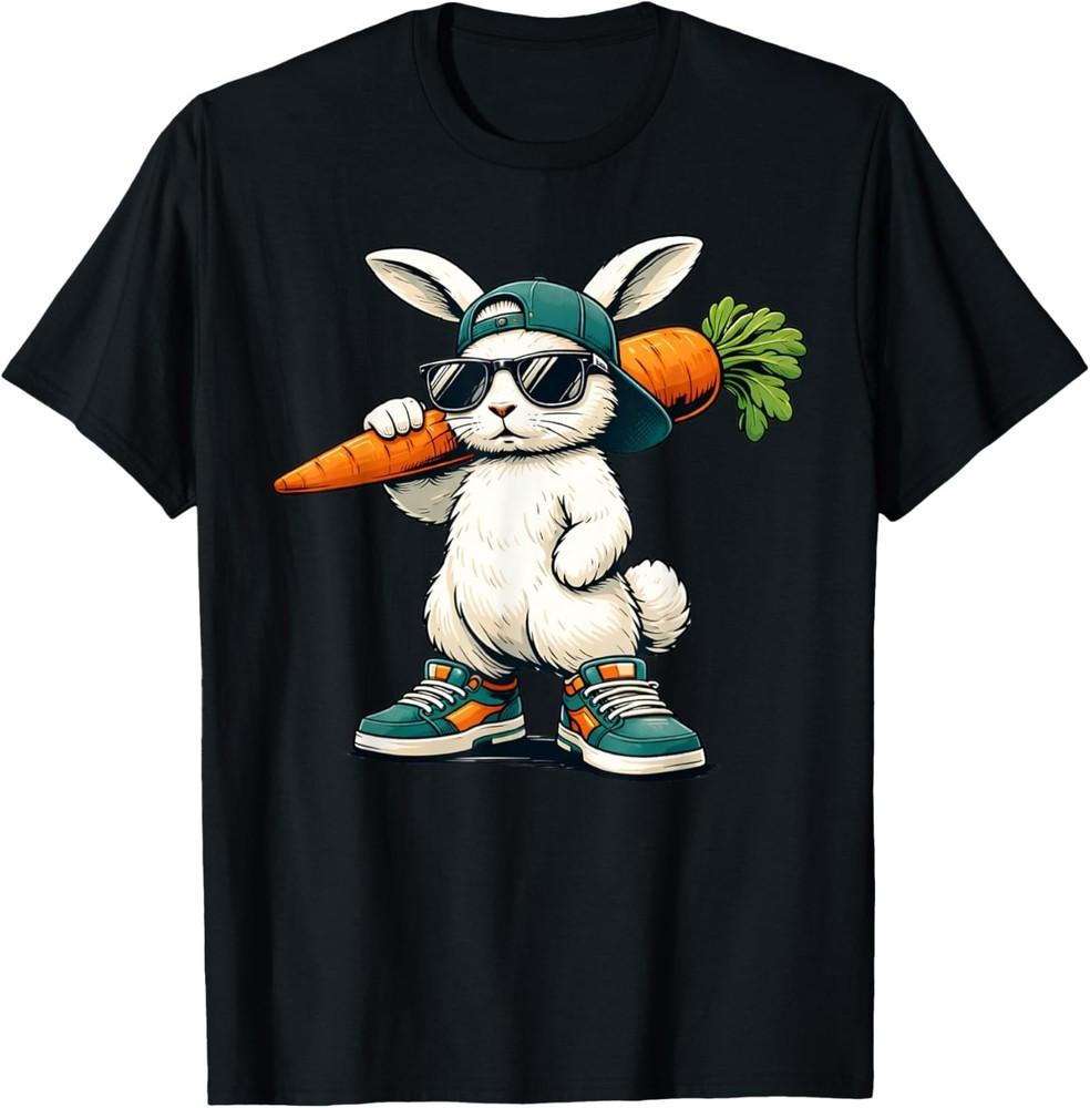 

Funny Easter Bunny with Carrot Rabbit Easter unisex TShirt Unisex T-Shirt S