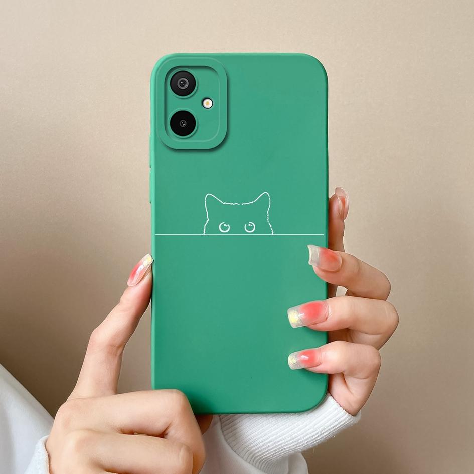 Lovely Cat Owl Pink Phone Cases For Samsung Galaxy F06 A06 F16 M06 M16 S25 Edge Liquid Silicone Dustproof Protective Covers For Samsung Bumper Housing