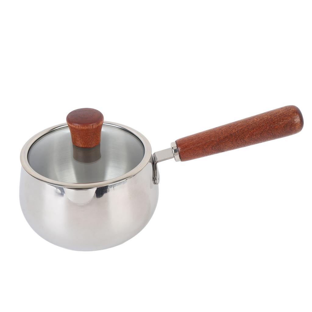 Milk Pot 316 Stainless Steel Anti Stick Multifunctional 1000ml Milk Saucepan for Soup Noodles One Person Diet