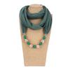 Vintage Style Women's Scarf Necklace Breathable Ethnic Necklace Scarf Beaded Pendant Scarf  Dancers