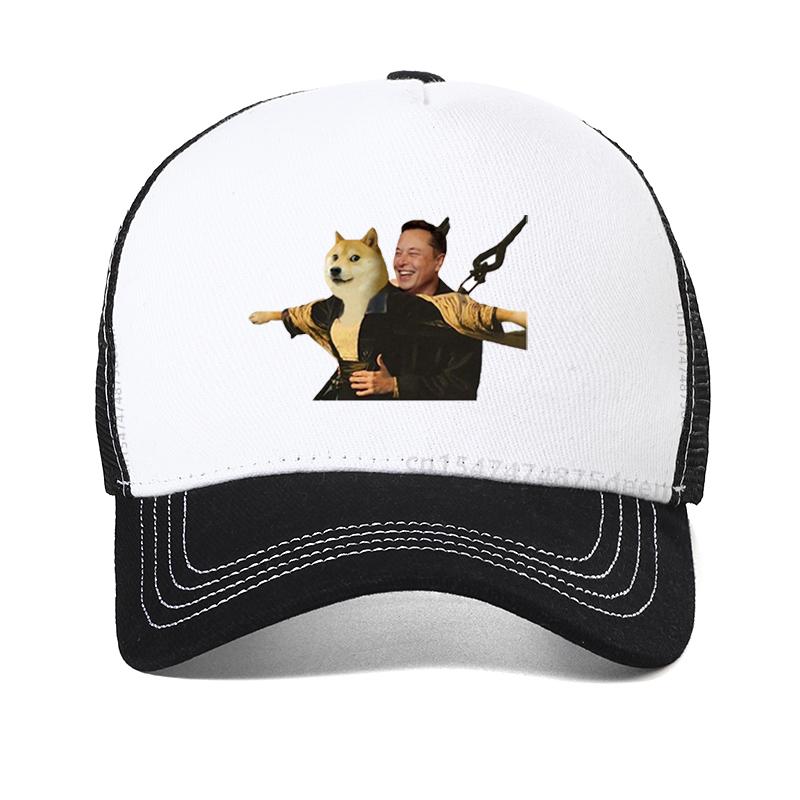 Cappellino da baseball Bitcoin Uomo di marca Moda Divertente Elon Reeve Musk cappellino doge Estivo Rete traspirante cappello trucker