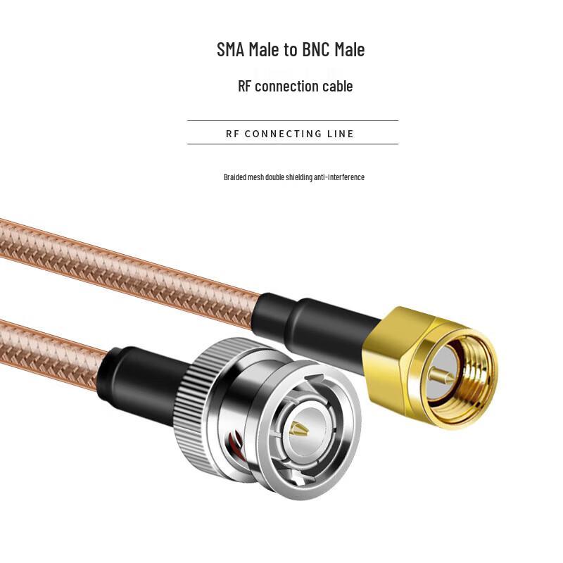 ZONWAN 50 Ohm SMA Male to BNC Male RF Coaxial Adapter Cable