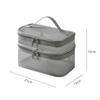 Double Layer Toiletry Bag Bathroom Cosmetic Organizer Large Capacity Carrying Case Portable for
