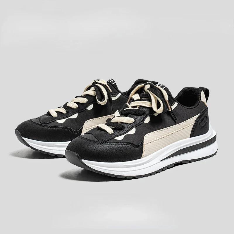 Fashion Platform Sneakers for Men Breathable Casual Shoes Sport  Wedge Men Shoes Walking Shoes Color Matching Shoes Men 2024 New