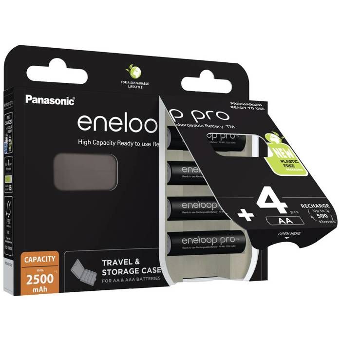 Pile rechargeable LR6 (AA) NiMH eneloop eneloop pro HR06 +Box 2500 mAh 1.2 V 4 pc(s)