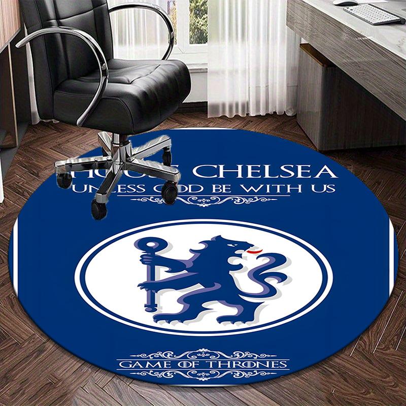 1PC round rug Chel-sea Fc Printed Round Area Rug ,Rug For Home Office, Round Chair Rug, Decorative Carpet Fan gifts Christmas gift