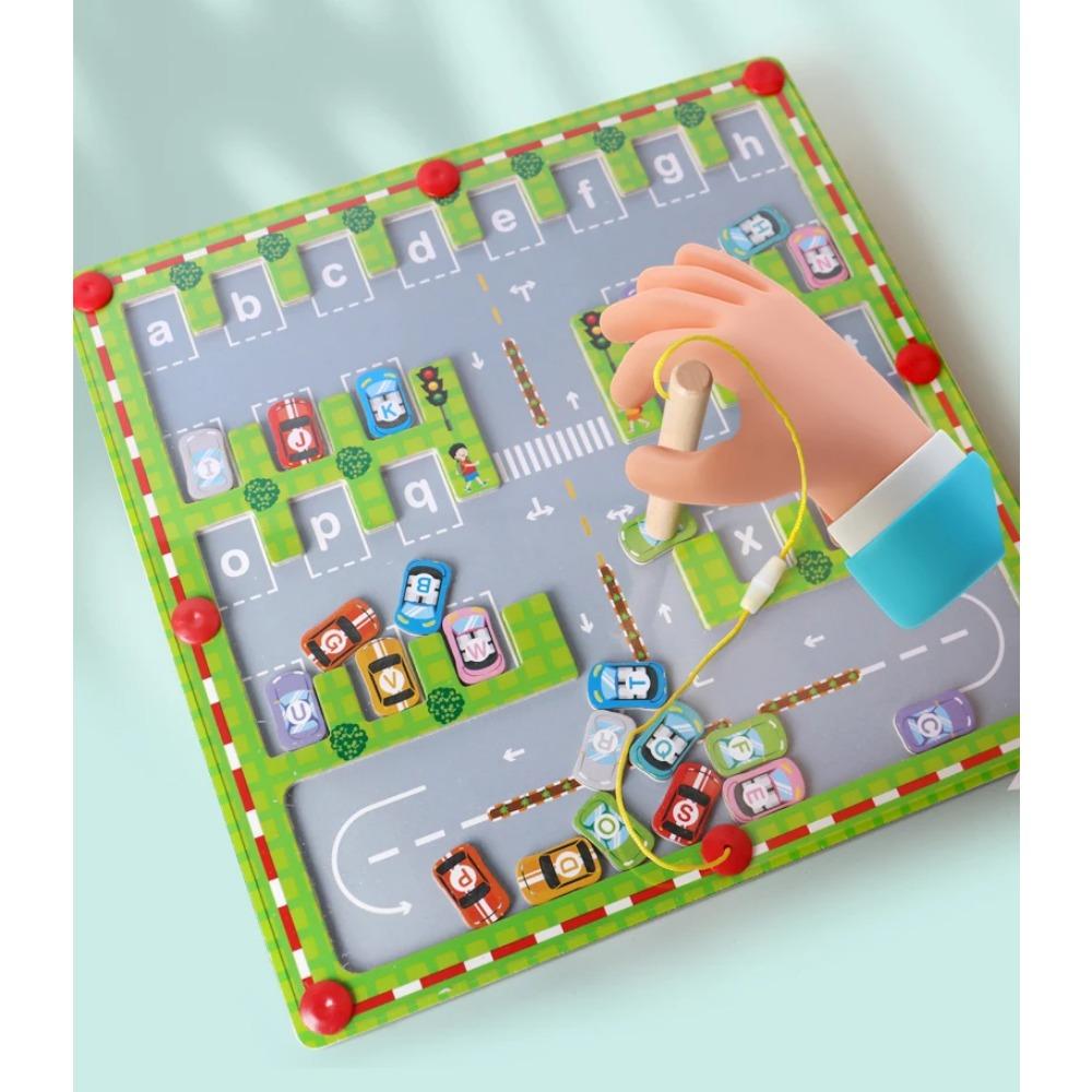 Magnetic Maze Sorting Board Montessori Toys Kids Color Number Cognitive Sensory Game Fine Motor Training Wooden Educational Toys