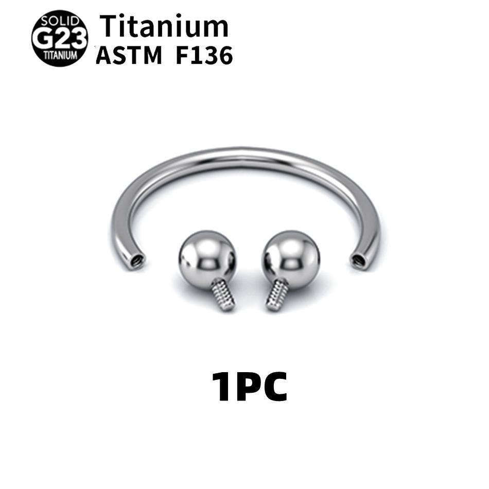 G23 Titanium Labret Piercings Stud Lip Rings Eyebrow Rings Cartilage Helix Tragus Piercing Horseshoe Ring Body Jewelry 16G