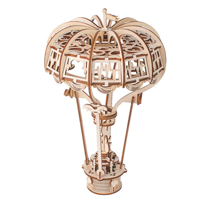 1Pc Yurt Model Wooden Puzzle 3d Model Toy Three-dimensional Puzzle Manual Collage Stall