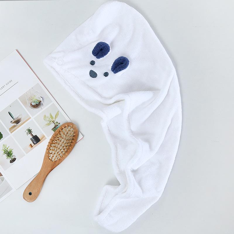 Cinnamon Embroidered Absorbent Dry Hair Cap for Children & Adults