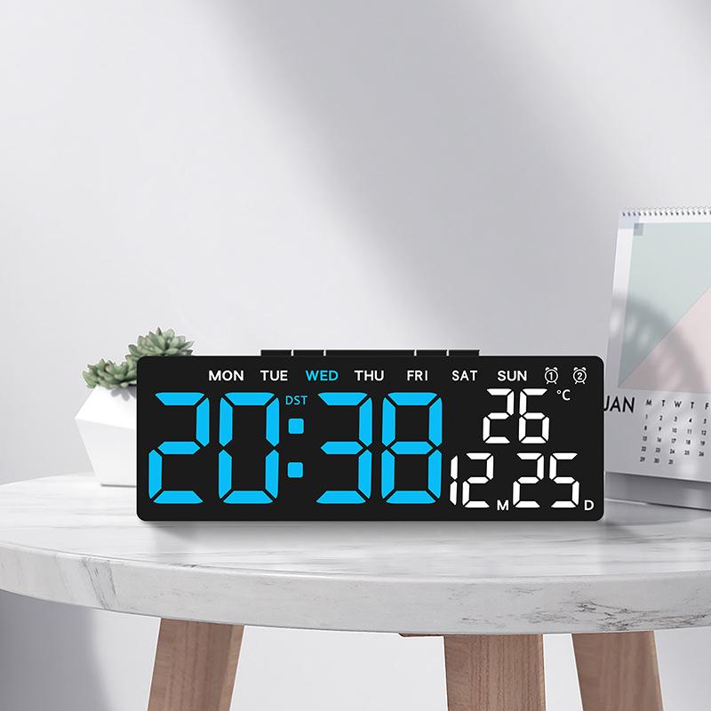 New Multifunctional Minimalist Electronic LED Digital Alarm Clock with USB Output, Bedside Desk Clock 5510