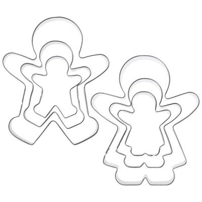 3 piezas de pan de jengibre hombre niño niña pastel de fondant hornear galleta cortador conjunto de acero inoxidable