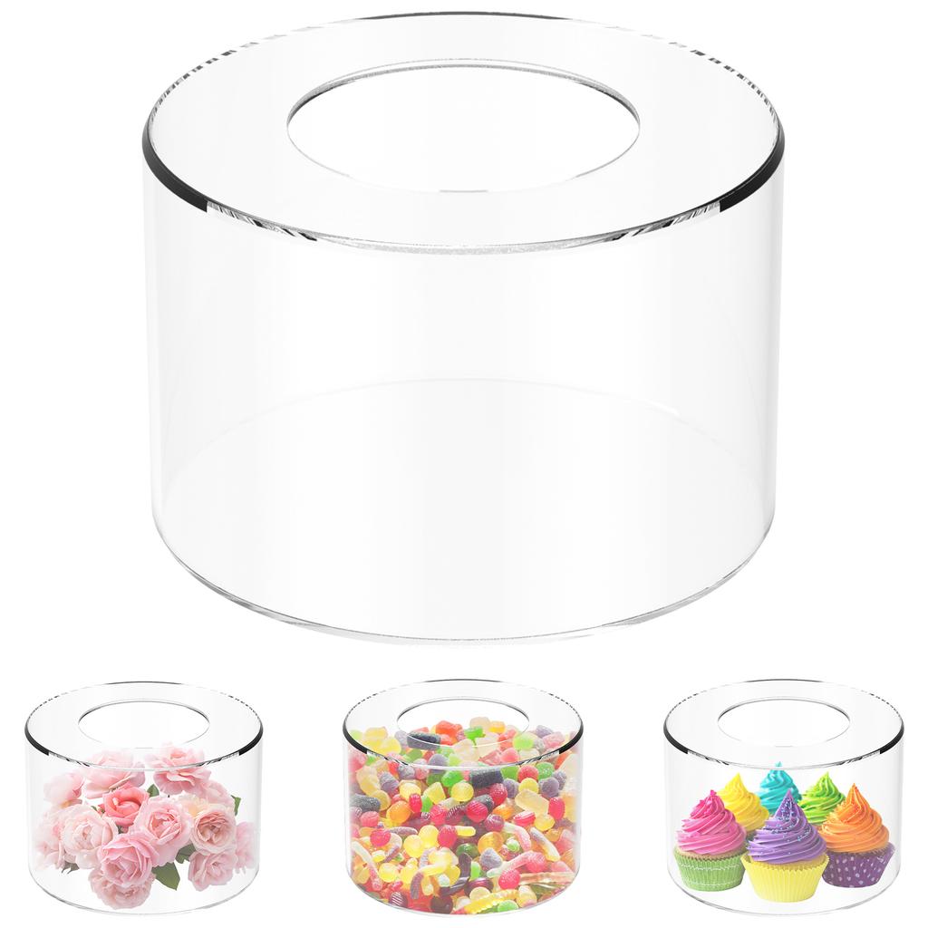 Fillable Acrylic Cake Stand Transparent Riser Cylinder Cake Display DIY  Decor Cake Holder for Wedding Birthday Party 15/20/25cm