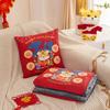 2 In 1 Chinese Style Warm Blanket Pillow Cushion Office Lunch Blanket Warm Flannel Animal Pillow Car Blanket Bedding