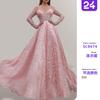 2026 New Cross-border European and American Women's Clothing Amazon Dress Hollow Lace Embroidered Off-the-shoulder Sexy Pendulum Dress