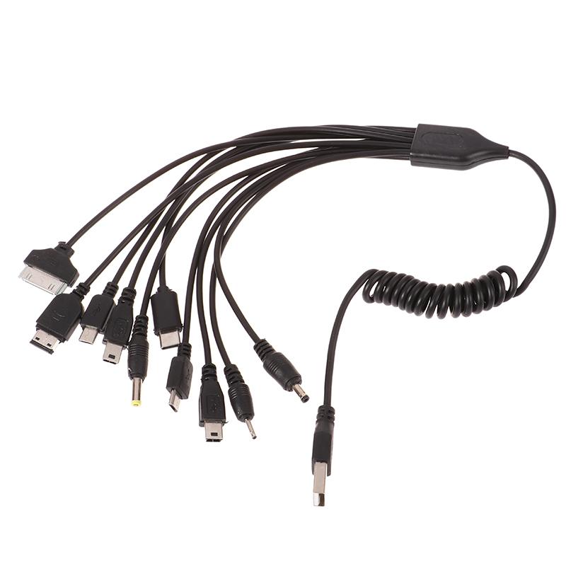1 Stück 10 in 1 Micro-USB-Mehrfachstecker-Ladekabel Universelles USB-Adapterkabel Datenkabel Multifunktionales Datenübertragungskabel
