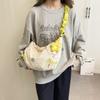 Bag Messenger Bag Women's Light and Large-capacity Travel New Summer Green Canvas Dumpling Bag Casual Tote Bag