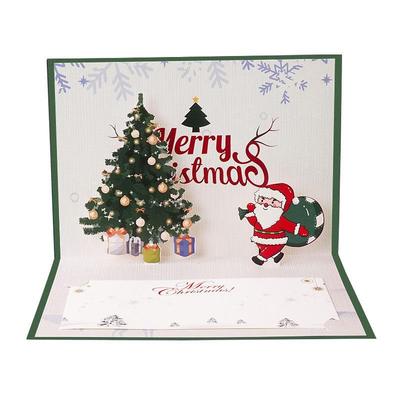 3D Pop-up Weihnachtskarte mit individuellem Umschlag und Heißfolienprägung