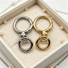 2Sets Round Spring Snap Carabiner Clip O Rings Swivel Trigger Hook Metal Clasps Keychain For Handbag Lanyards Diy Crafts