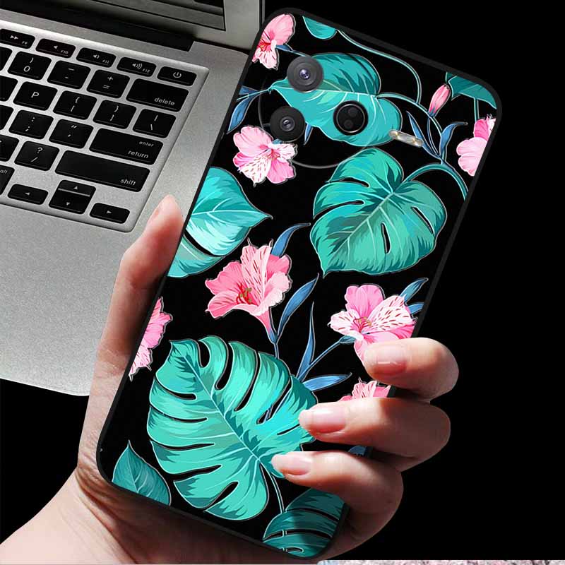 For Xiaomi Poco F7 Pro/ Poco F7 Ultra 5G 3D Relief Flower Emboss Soft Silicone Back Cover Case for Poco F7 Pro Ultra Relief Case