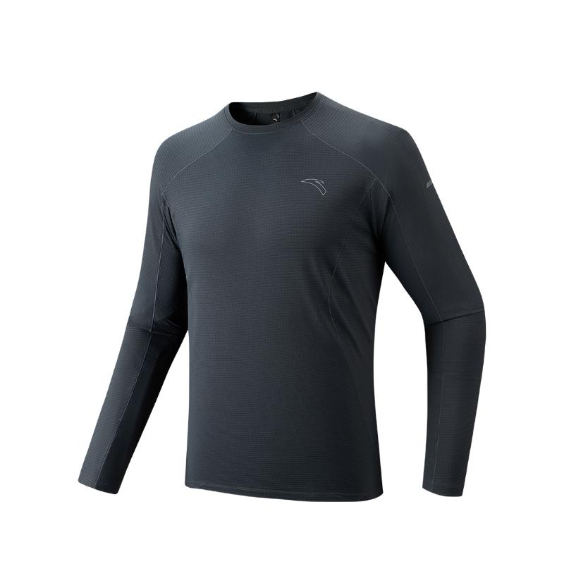 Anta Fashionable Simple Elastic Comfortable Round Neck Pullover Running Training Sports T-Shirt Men Tops 952545401-2