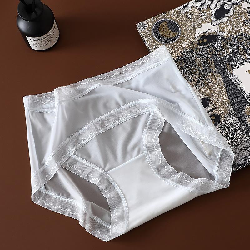 Lightweight Breathable Ice Facial Mask Panties Lace Comfortable Triangle Women’s Panties