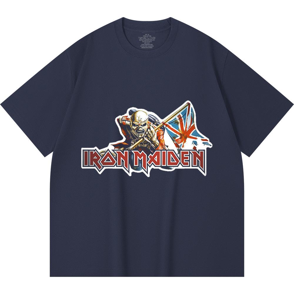 230 Gsm 100% Cotton Heavy Metal T-Shirt  Rock Band Popular Music Print Unisex Heavy Cotton T Shirt
