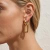 Elegant 18K Gold-Plated Geometric Earrings In High-End Titanium Steel