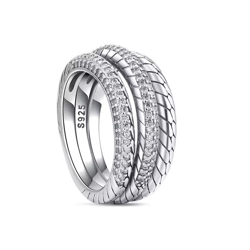 New 925 Silver Shiny Classic Square Crown Heart-shaped Ring Exquisite Luxury Charm Jewelry Holiday Surprise Gifts