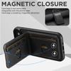Elastic Band Card Slot Wallet Phone Case for Apple 17ProMax & Samsung S25Ultra - Stand Protective Leather Case