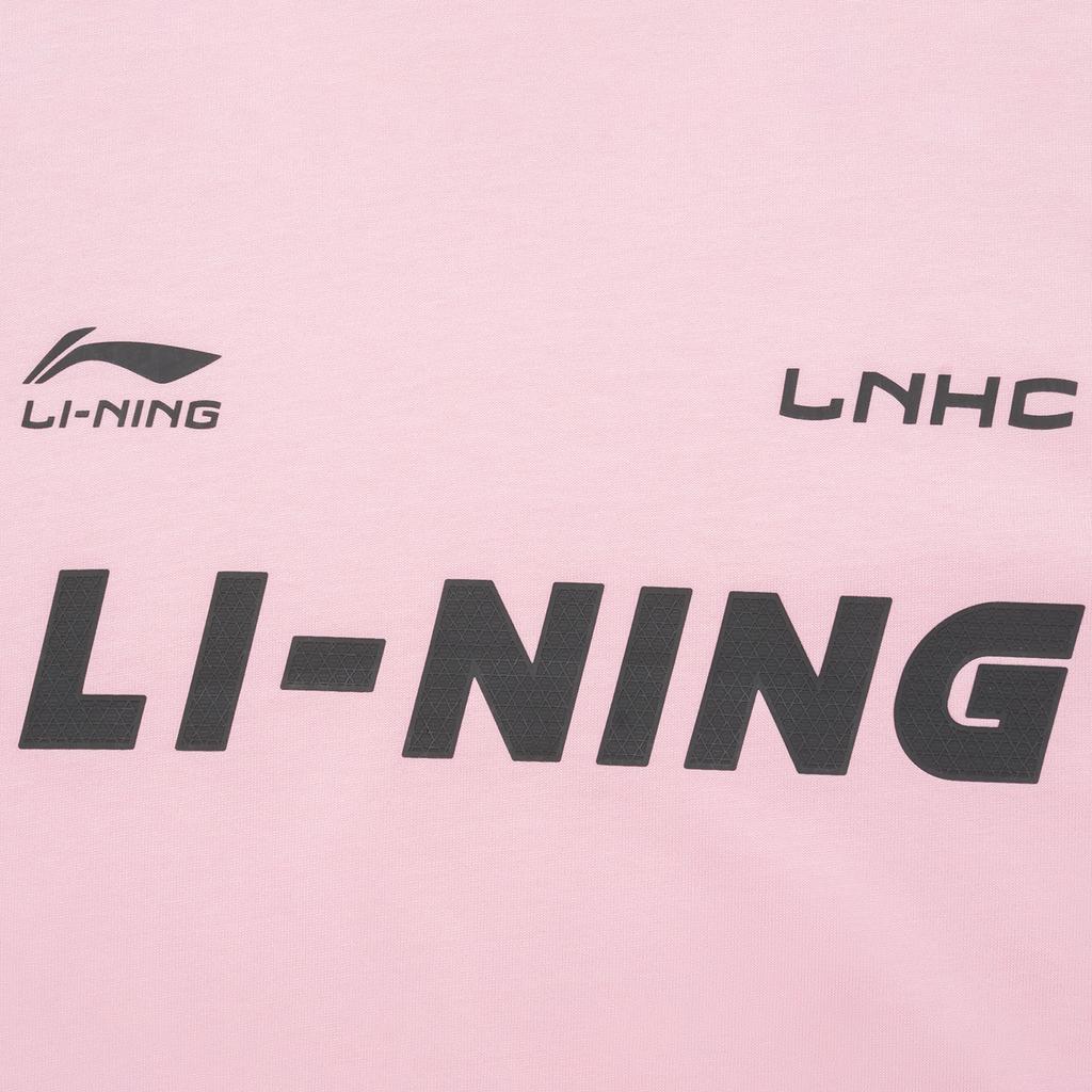 Li Ning Sports Life Collection T Shirt Unisex Sheer Pink AHSU657-7
