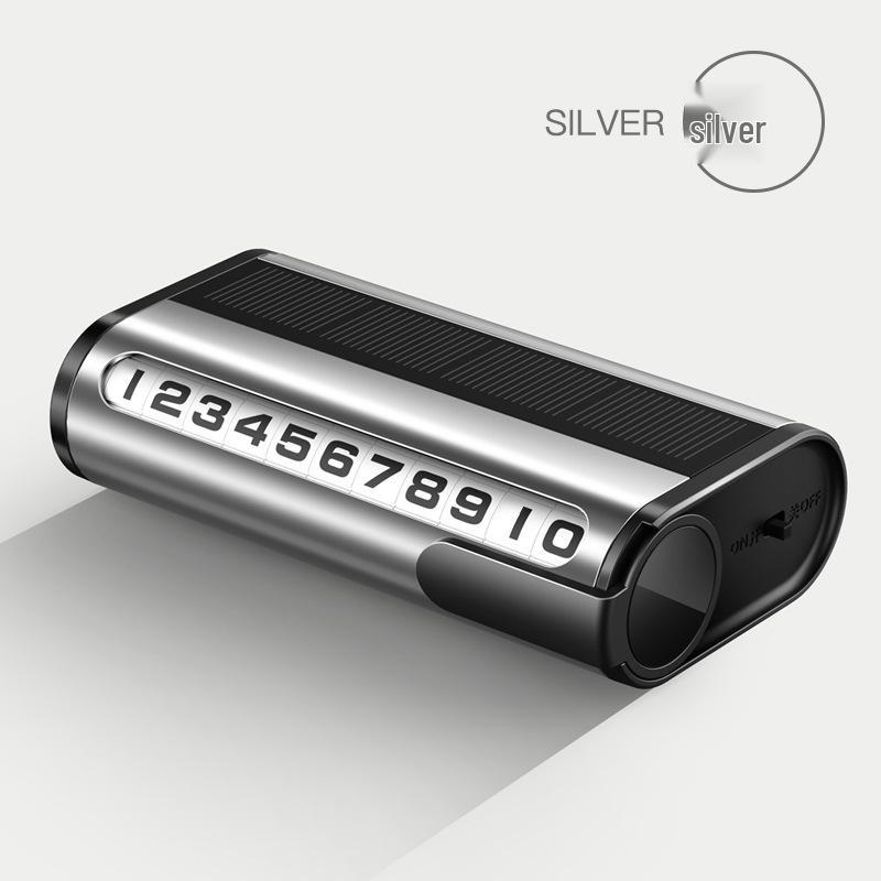 

Временная табличка для парковки автомобиля на солнечной батарее со скрытым номером телефона