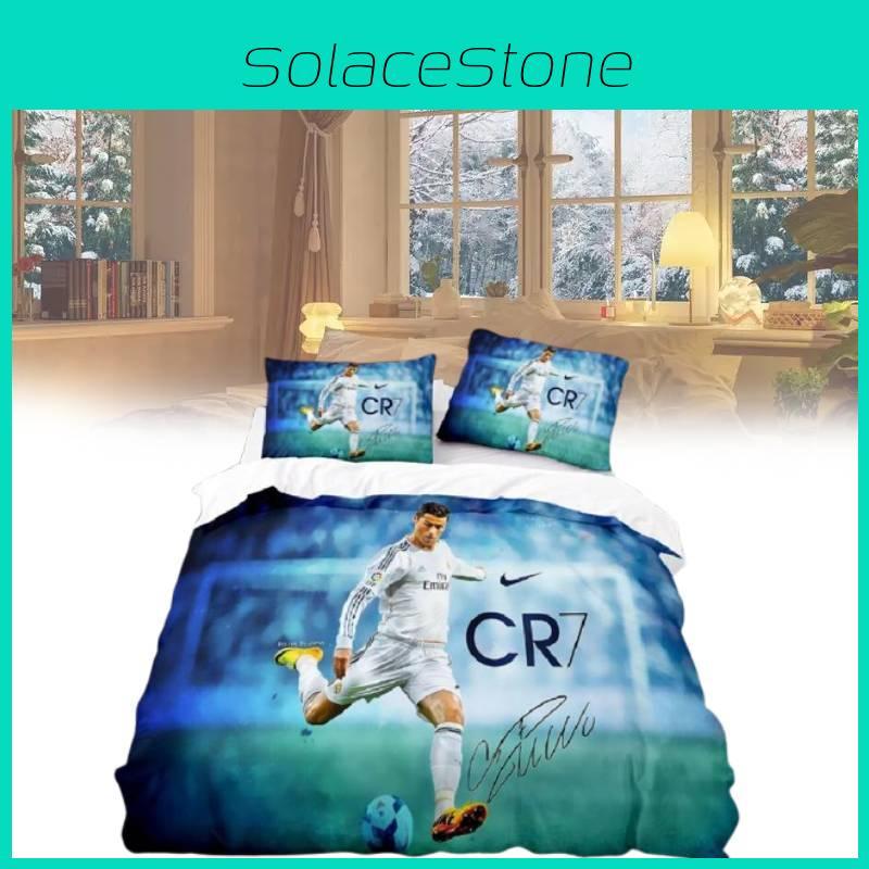 3D Fußballstar Bettwäscheset Steppdecke Bettbezug Kissenbezug Einzel Doppel Geschenk UK