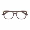 Gucci Micro Logo Details Acetate Square Optical Frame Unisex Couple Model Brown