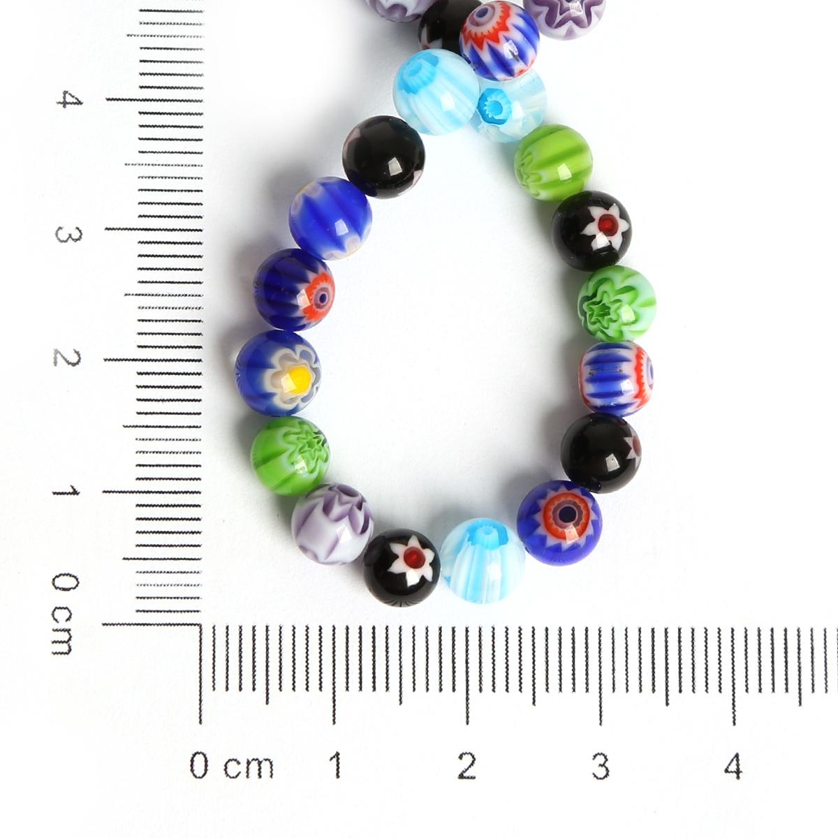 

39-95 шт цветочные стеклянные бусины свободные круглые бусины для изготовления ювелирных изделий DIY браслет аксессуары для ожерелья 4mm 95pcs