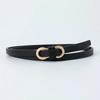 Multi-color Women Fashion Thin Belt Casual Decoration Dress Shirt 8-character Buckle Small Belts Solid Pu Leather Ladies Belts