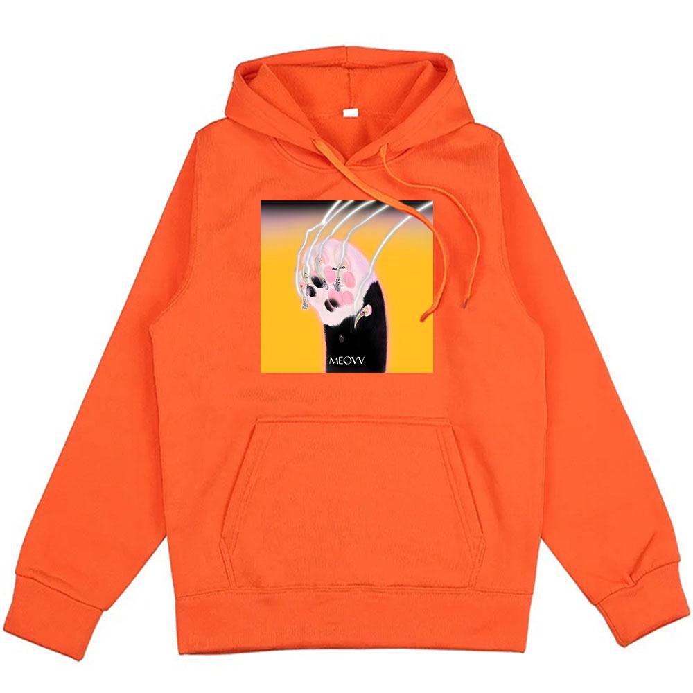Kawaii Women Clothes Girls Band Meovv Meow Sweatshirts Winter Casual Warm Hooded Pullovers Moletom Cute Print Hoodies