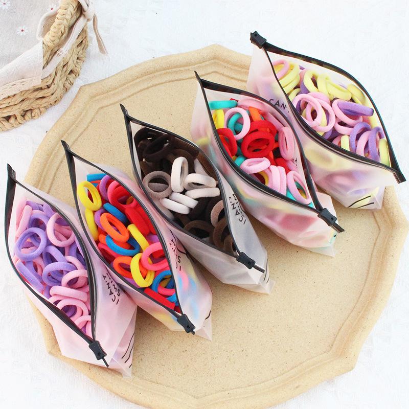 100pcs/Set Girls Candy Colors Elastic Rubber Band Hair Bands Children Baby Nylon Headband Scrunchies Kids Hair Accessories