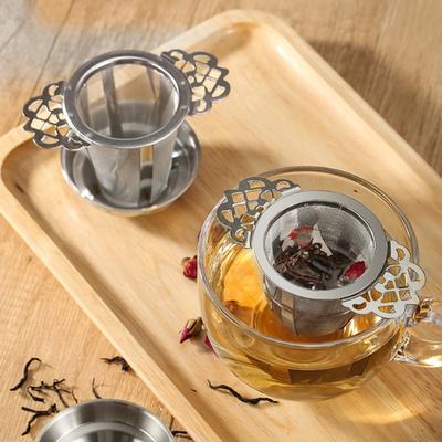 Tee-Abflusssieb, Edelstahl, feinmaschig, großes Fassungsvermögen, Korbdeckel, Doppelfunktion, Kaffeefilter für lose Teetassen, Teekannen, Tassen