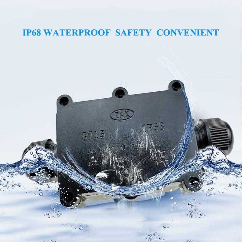 IP68 Waterproof Junction Box Electrical 2/3/4/5/6 Way Enclosure Block Cable Connecting Line Protection for Wiring Accessories