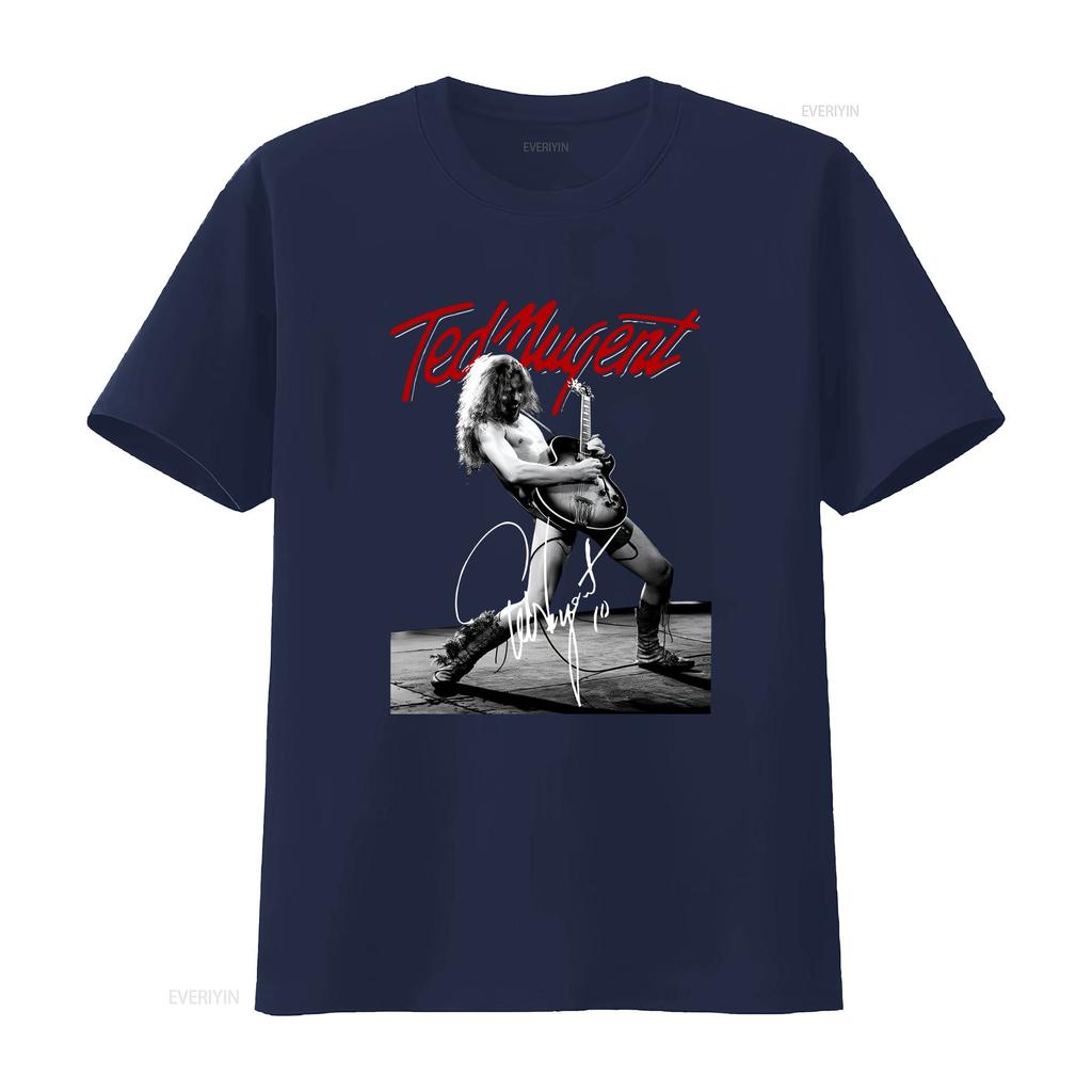 Vintage Ted Nugent Live Black For Fans All Size T Shirt Vintage Washed Breathable Graphic Slightly Versatile Streetwear Fashion