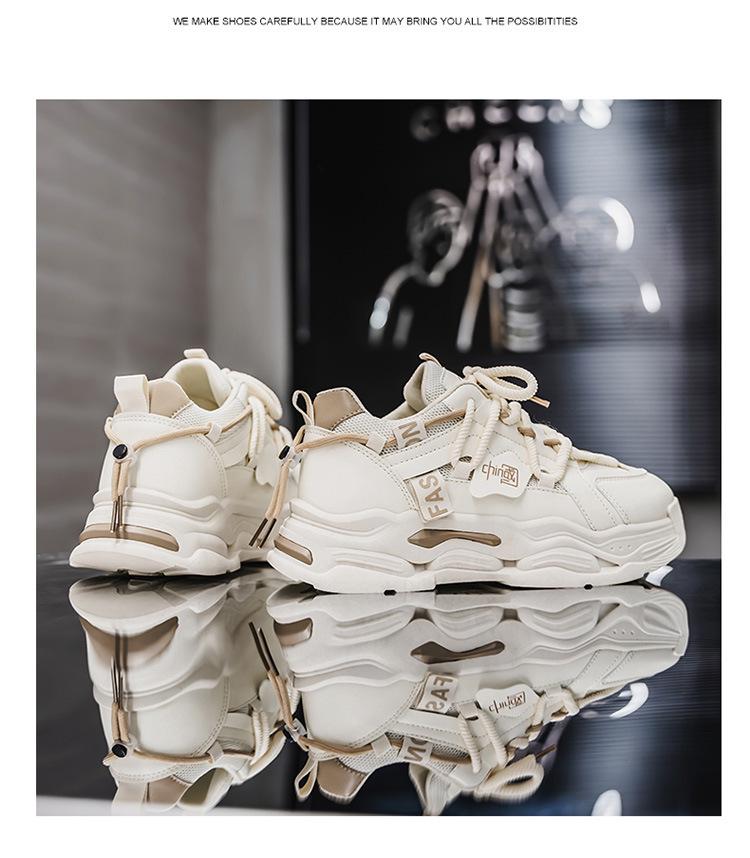 Men's 2025 Spring Breathable Mesh Trendy Thick-Soled Sneakers