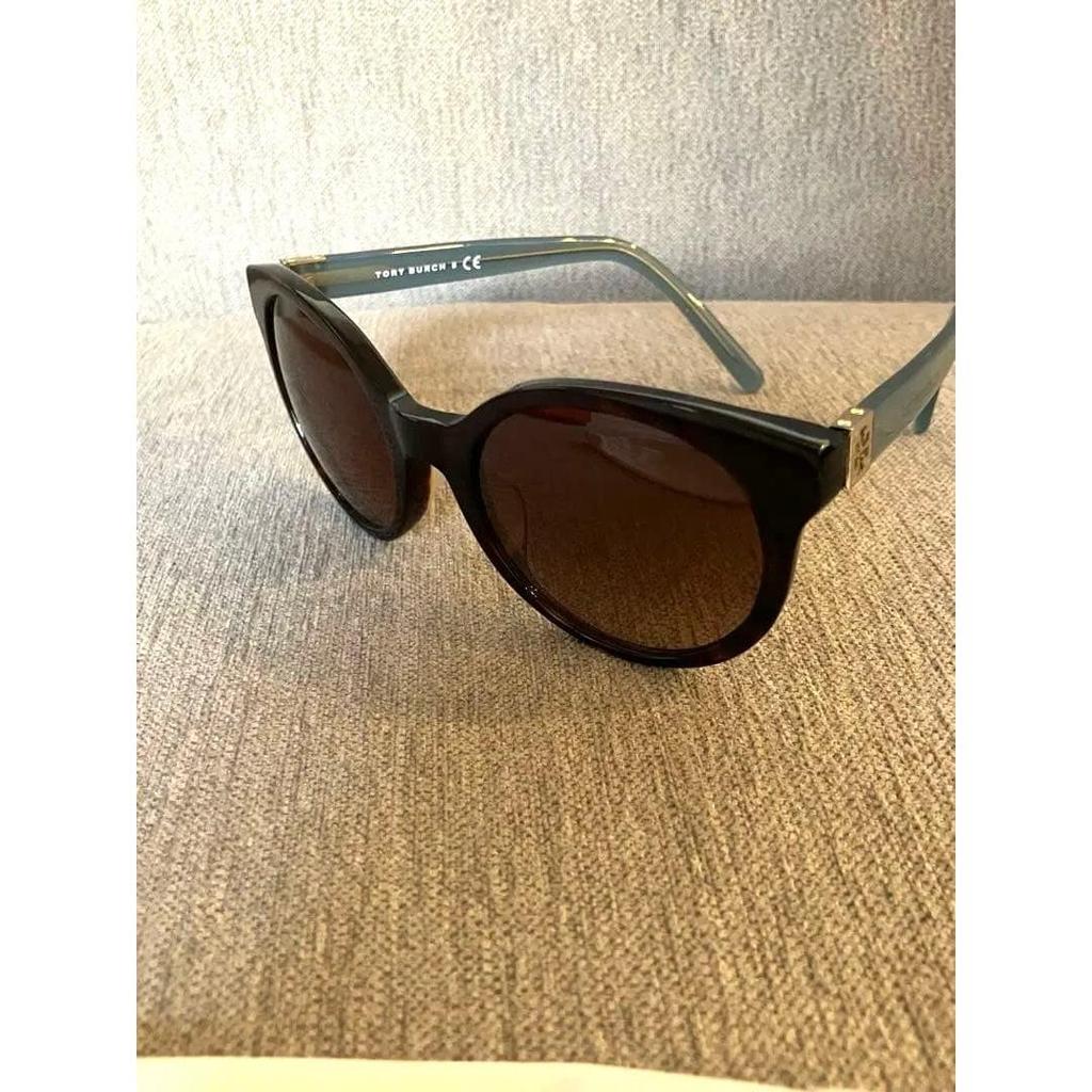 Used Today's price drop Tory Burch Cat Eye Brown Sunglasses Frame Blue