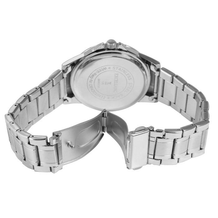 Montre - EXCELLANC - SL28 - Boîtier 40 mm - Argenté métal - Bracelet 20 mm