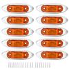 10pcs 3LED Side Marker Light Waterproof Dustproof Piranha Lamp for Truck Trailer LorryAmber