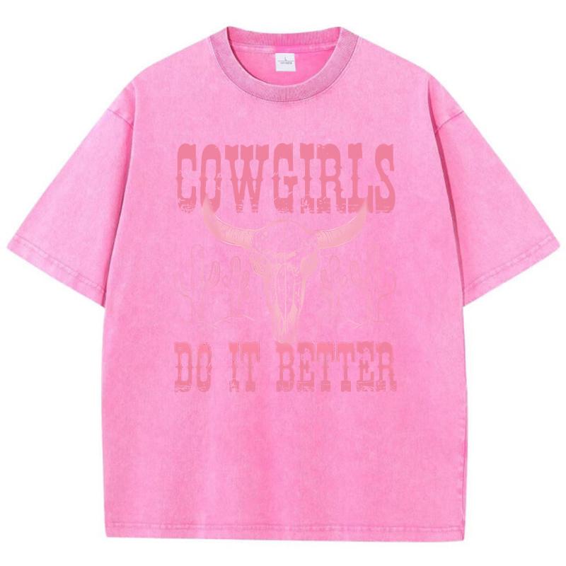 

Принт Cowgirls Do It Better Женские футболки Уличный хип-хоп С коротким рукавом Летняя мягкая футболка Свободная дышащая футболка оверсайз L