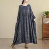 Plus Size Cotton Vintage Floral New In Dresses for Women Casual Loose Long Spring Autumn Dress