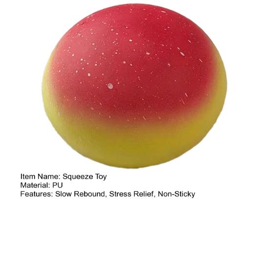 Colorful Steamed Bun Slow-Rising Squeeze Toy Soft PU Fidget for Stress Relief Cute Office Decompression Gadget for Kids Adults