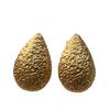Ancient Gold and Silver Three-dimensional Water Drop Stud Earrings, Unique Hammer Texture Earrings, Earrings.