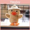 Adorable Yellow Duck Plush Toy With Straw Hat And Soft Short Plush Material